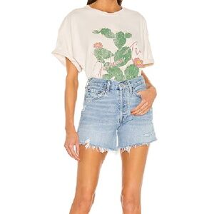 Agolde Parker Long Shorts Denim Cut Off